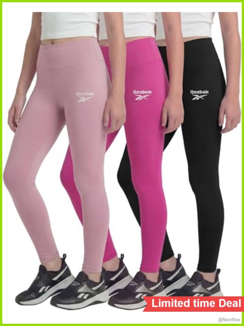 Girls Athletic Leggings 3 Pack Yoga Pants Stretch Full Length